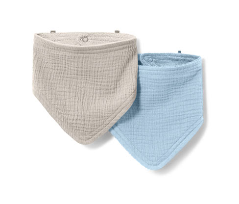 Tchibo - 2 Baby-Musselin-Halstücher - hellblau