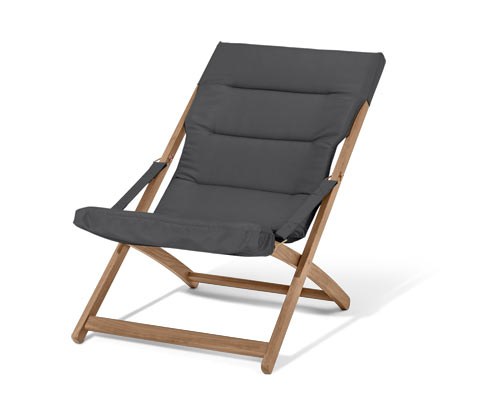 Tchibo - Faltbarer Relax-Sessel - 64x98,5x79cm - anthrazit - Akazienholz / Polyester / Polyurethan