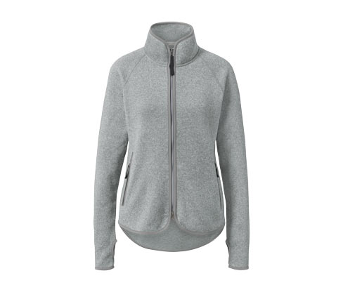 Tchibo - Strickfleece-Jacke - Damen - Gr. XS - hellgrau