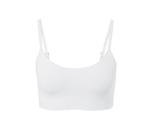 Tchibo - Seamless-Bustier mit Spitze - Damen - Gr. S - weiß