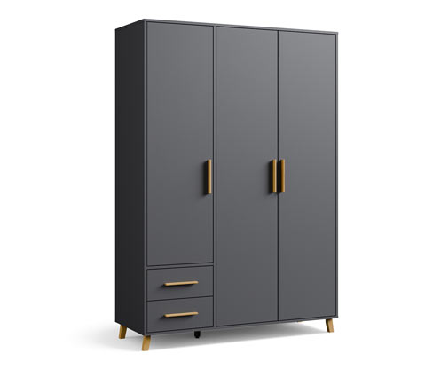 Thumbnail - rauch Drehtürenschrank »Shinjo« - 140x53x203cm - grau - Holz