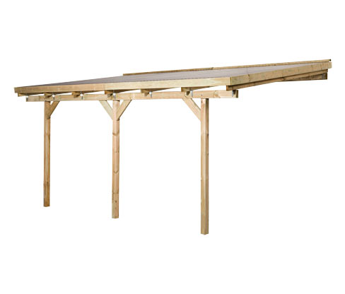 Weka Terrassenüberdachung - 514x306x271cm - naturfarben - Holz / Stahl
