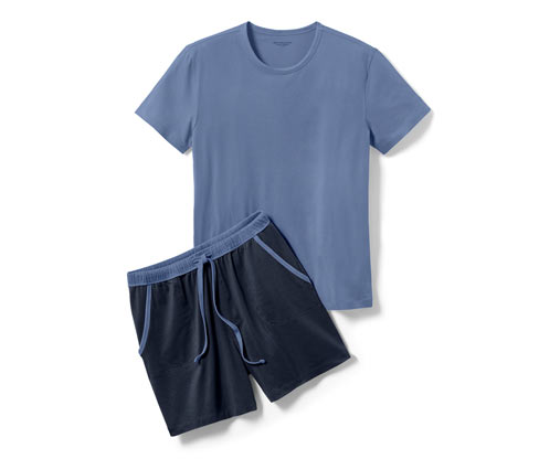 Tchibo - Shorty-Pyjama mit Modal - Herren - Gr. S - dunkelblau