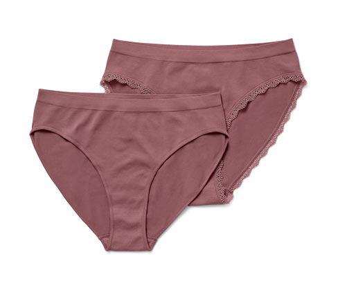 Tchibo - 2 Seamless-Slips - Damen - Gr. M - braun