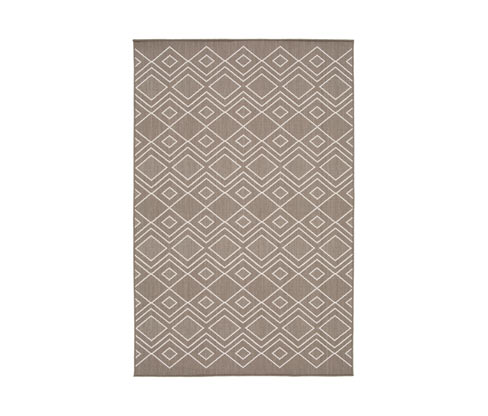 Tchibo - Faltbarer Outdoor-Teppich »Diamond Rhythm« - braun