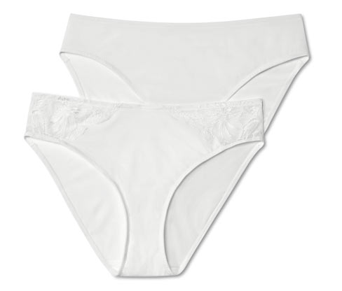 Tchibo - 2 Slips - Damen - Gr. M - weiß