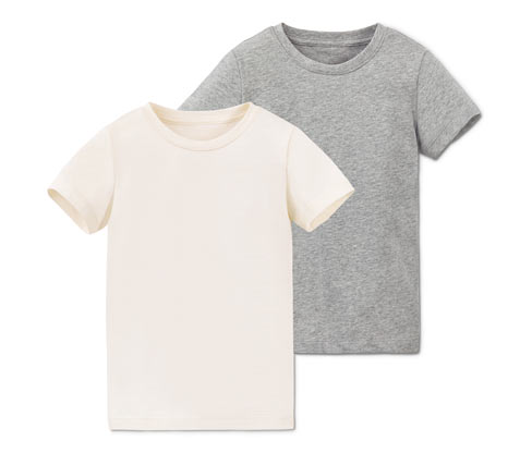 Tchibo - 2 Unterhemden - Jungen - Gr. 86/92 - creme