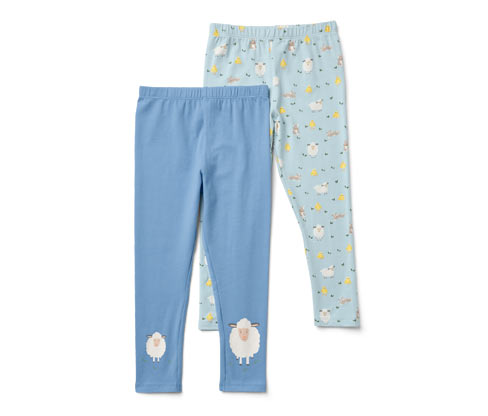 Tchibo - 2 Kinder-Leggings - Jungen - Gr. 110/116 - blau/print