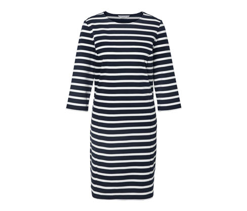 Tchibo - Gestreiftes Sweatkleid - Damen - Gr. L - dunkelblau/gestreift