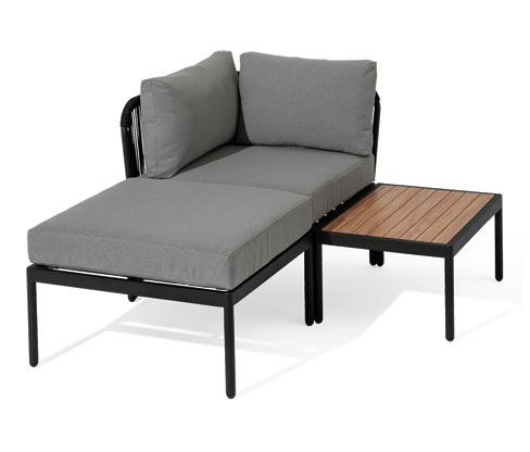 Tchibo - Modulare Lounge mit Textilgeflecht - 142x74x76cm - anthrazit - Aluminium / Polyester / Polyurethan