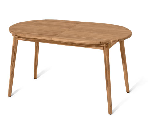 Tchibo - Ovaler Ausziehtisch - 146x90x76,5cm - braun - Akazienholz / Stahl / Polypropylen