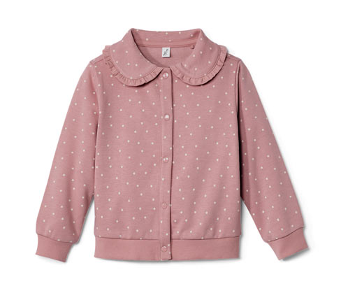 Tchibo - Kinder-Sweatjacke mit Volant - Mädchen - Gr. 122/128 - creme