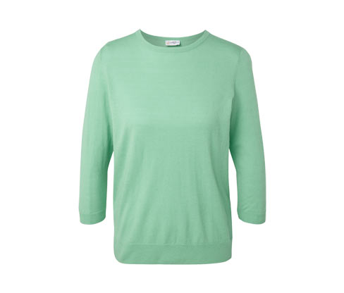 Tchibo - Feinstrickpullover mit Seide - Damen - Gr. M - hellgrün