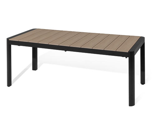 Tchibo - Ausziehtisch mit Polywood-Tischplatte - 205x95x76,5cm - anthrazit - Kunststoff / Aluminium / Stahl