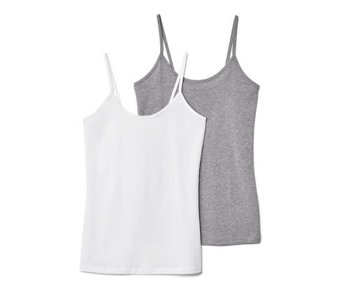 Tchibo - 2 Spaghetti-Hemdchen - Damen - Gr. XL - weiß
