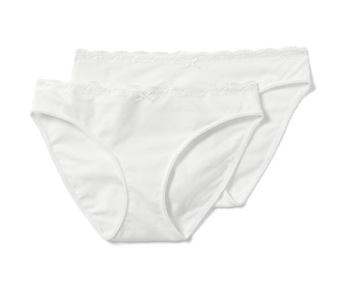 Tchibo - 2 Slips - Damen - Gr. L - weiß