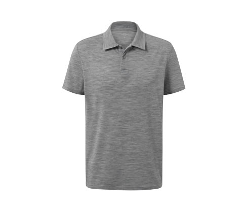 Tchibo - Funktions-Poloshirt mit Merinowolle - Herren - Gr. S - grau