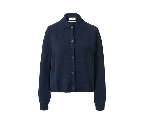 Tchibo - Cardigan mit Kragen - Damen - Gr. XL - dunkelblau