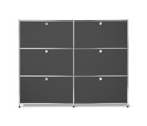 Thumbnail - Tchibo - Kommode Metall »Cn3« mit 6 Klappenfächern - 152x40x120,5cm - chrom - Stahl / Aluminium / Kunststoff