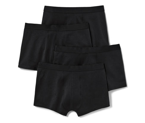 Tchibo - 4 Slipboxer - Herren - Gr. S/4 - schwarz