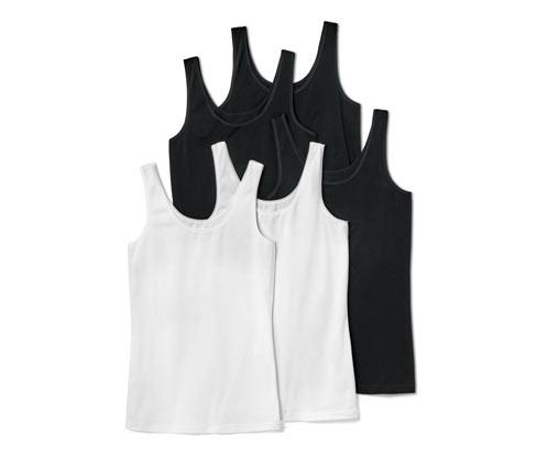 Tchibo - 5 Hemdchen - Damen - Gr. XL - schwarz