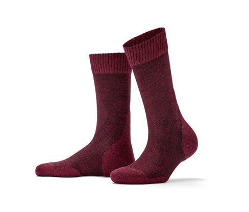 Tchibo - 2 Paar Outdoor-Socken mit RWS-zertifizierter Wolle - Herren - Gr. 43-46 - weinrot