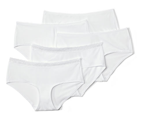 Tchibo - 5 Pantys - Damen - Gr. XXL - weiß