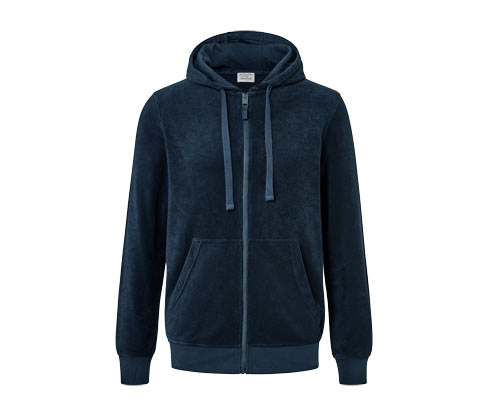 Tchibo - Frottee-Kapuzenjacke - Herren - Gr. M - dunkelblau