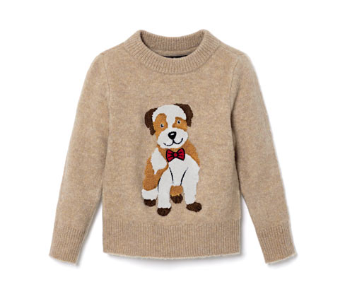 Tchibo - Kleinkind-Strickpullover mit Applikation - Herren - Gr. 122/128 - beige