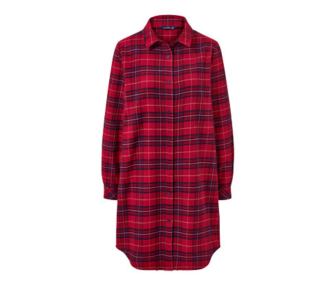 Tchibo - Flanell-Nachthemd - Damen - Gr. S - blau