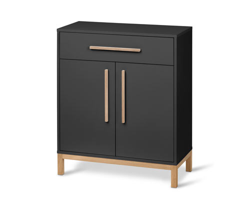 Tchibo - Bad-Sideboard »Eklund« - 75x90x35cm - anthrazit - Holz / Eichenholz