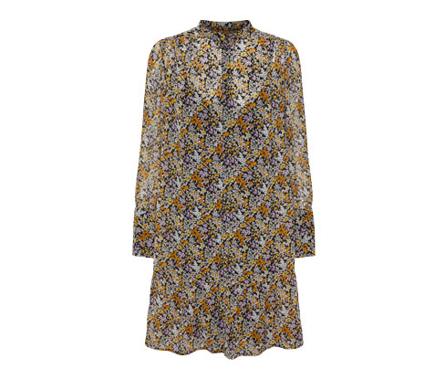 Tchibo - Blusenkleid mit Print - Damen - Gr. 36 - schwarz