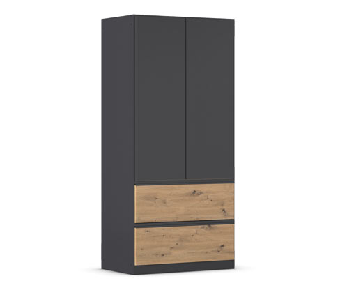 rauch Kleiderschrank »Joel« - 91x54x197cm - grau - Holz