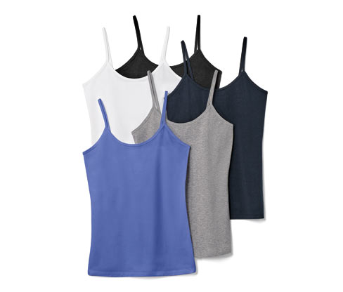 Tchibo - 5 Spaghetti-Hemdchen - Damen - Gr. S - dunkelblau