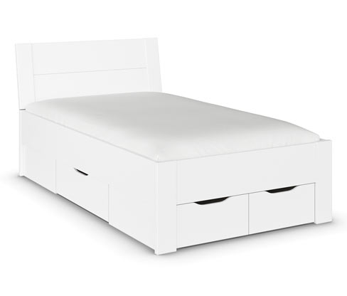 rauch Bett »Aditio Beds« - 126x216x100cm - weiß - Holz