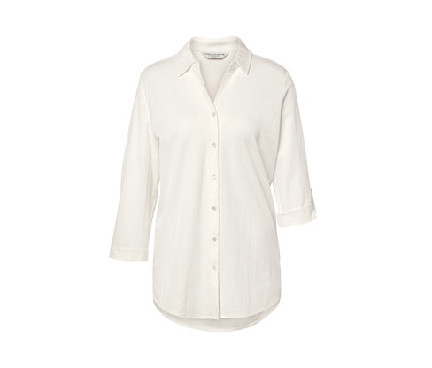 Tchibo - Piqué-Jerseybluse - Damen - Gr. 36 - creme