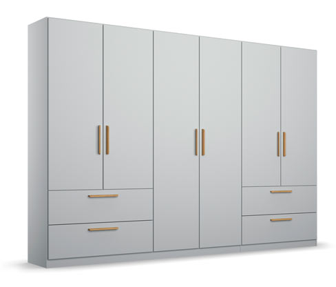 rauch Drehtürenschrank »Skandi« - 271x54x210cm - braun - Holz