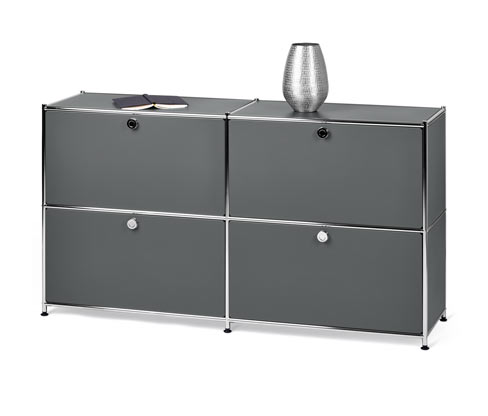 Tchibo - Sideboard »Cn3« mit vier Klappen - 152x40x82,5cm - chrom - Stahl / Aluminium / Kunststoff