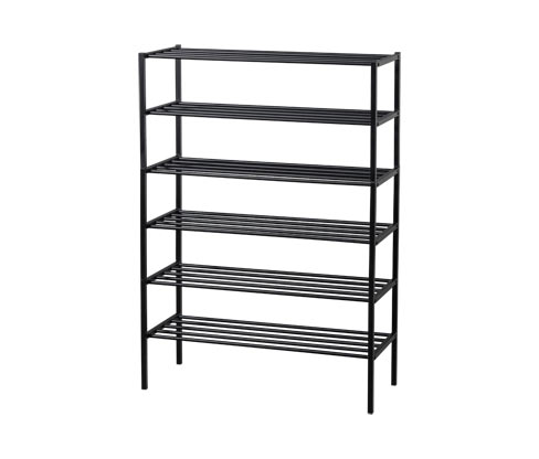 Tchibo - Woood 6 Schuhregale »Ferro« - 85x35x120cm - schwarz - Metall