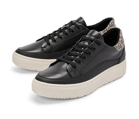 Tchibo - Leder-Sneaker - Damen - Gr. 38 - schwarz