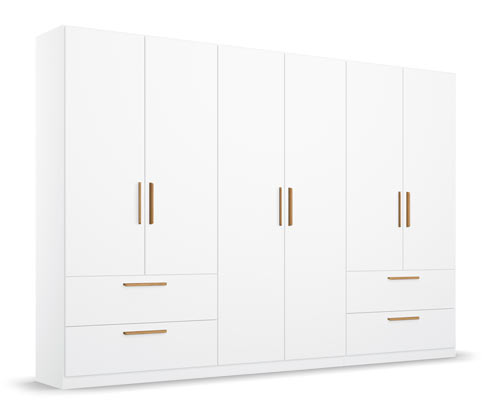 rauch Drehtürenschrank »Skandi« - 271x54x210cm - braun - Holz