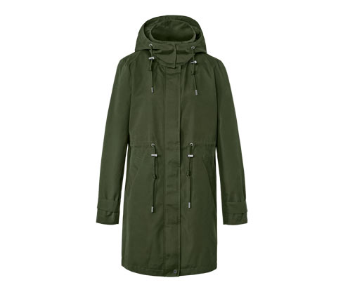Tchibo - Parka mit Kapuze - Damen - Gr. 48 - dunkelgrün