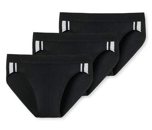 3 Schiesser Slips - Herren - Gr. Xxl/8 - schwarz