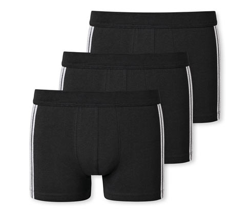 3 Schiesser Shorts - Herren - Gr. S/4 - schwarz