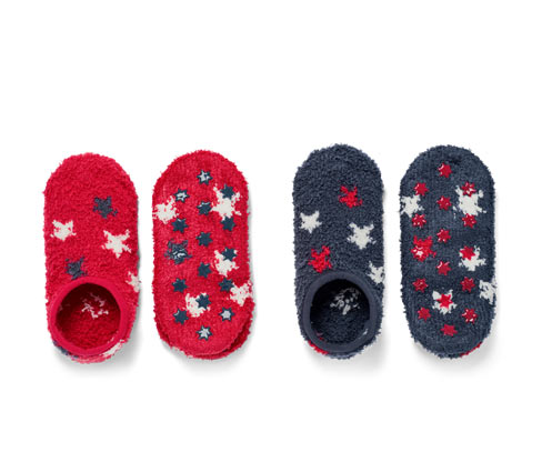 Tchibo - 2 Paar Kinder-Hausschuhslippersocken - Herren - Gr. 31-34 - dunkelblau