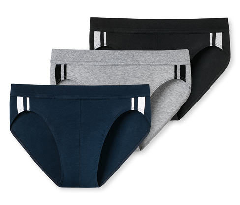 3 Schiesser Slips - Herren - Gr. Xl/7 - grau