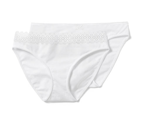 Tchibo - 2 Slips - Damen - Gr. XL - weiß