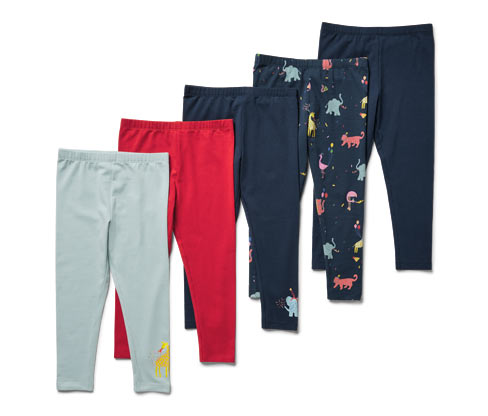 Tchibo - 5 Kinder-Leggings - Herren - Gr. 98/104 - blau/print