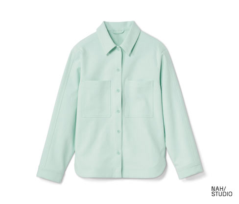 Nah/Studio Blusenjacke - recycelte Baumwolle - Gr. 34 - blau