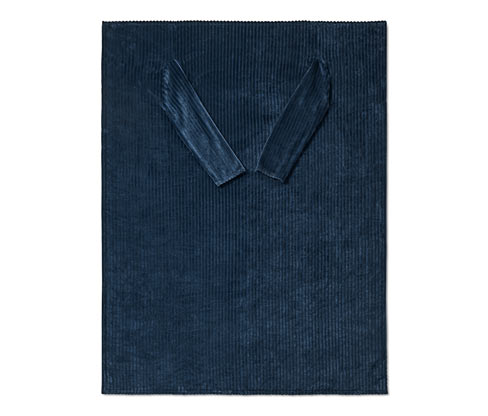 Tchibo - Kuscheldecke mit integrierten Ärmeln - dunkelblau